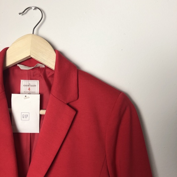 GAP $128 NWT red and gray academy blazer size 4 - Picture 7 of 7